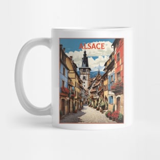 Alsace France Vintage Poster Tourism Mug